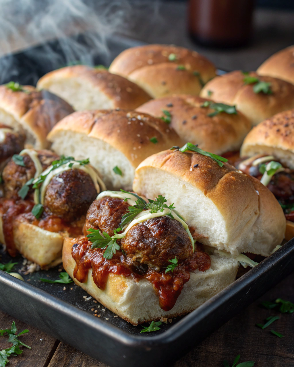 20-Minute BBQ Meatball Sliders