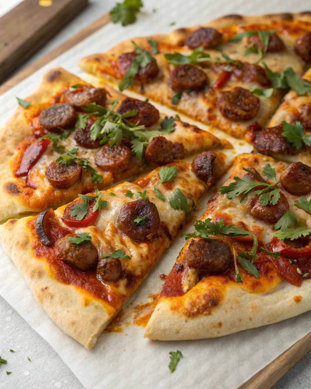 20-Minute Spicy Sausage Flatbreads