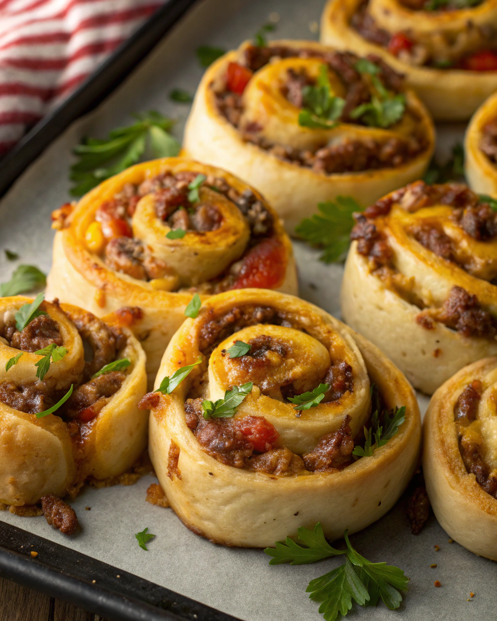 5-Ingredient Cheeseburger Pinwheels
