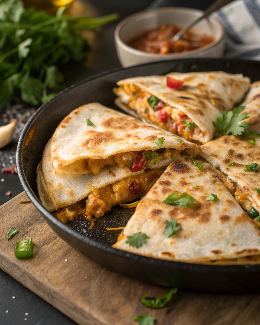5-Ingredient Cheesy Chicken Quesadillas