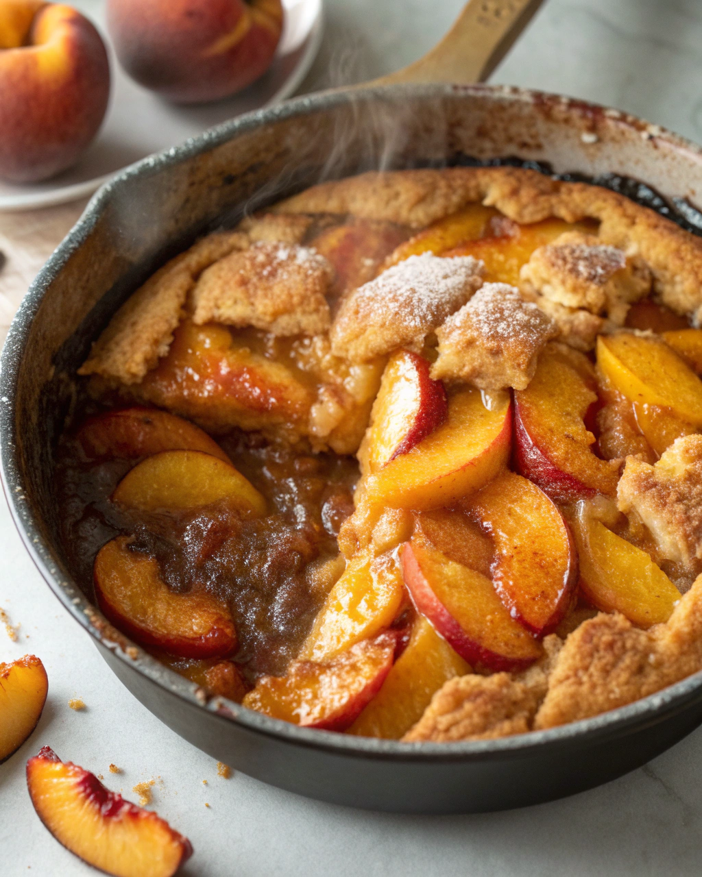 5-Ingredient Peach Cobbler Dump Cake