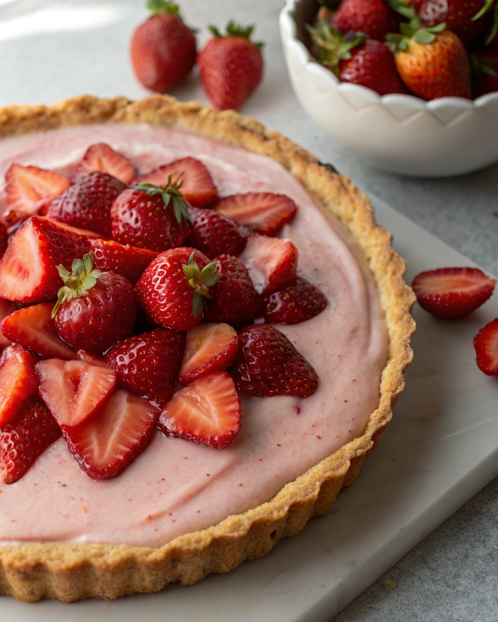 5-Ingredient Strawberry Cream Pie