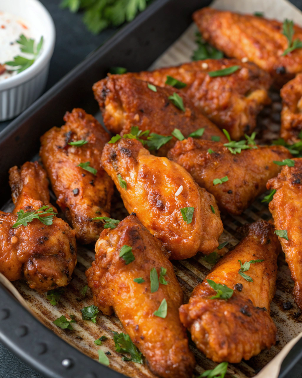 Air Fryer Buffalo Chicken Wings (15 Minutes)