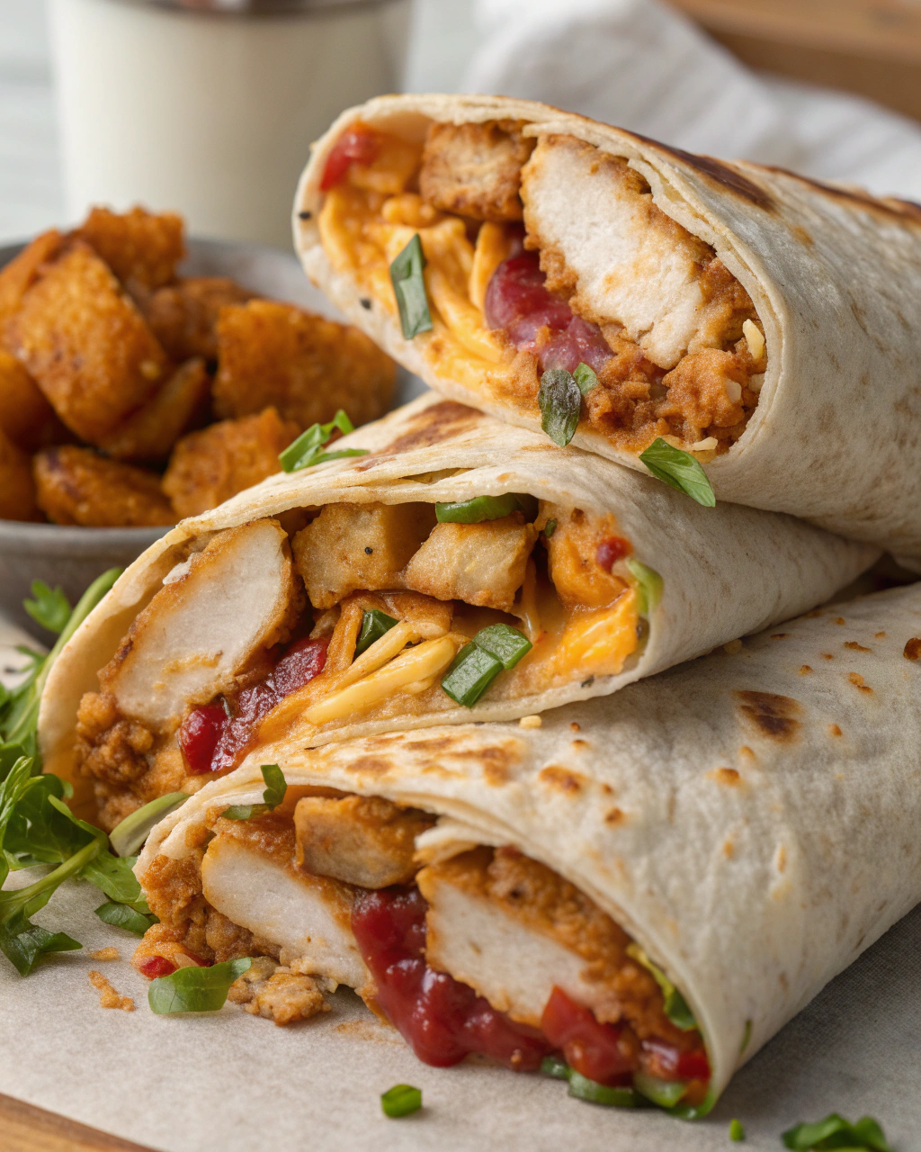 Air Fryer Crispy Chicken Wraps