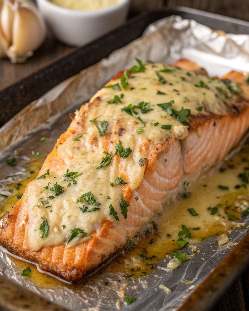Air Fryer Garlic Butter Salmon