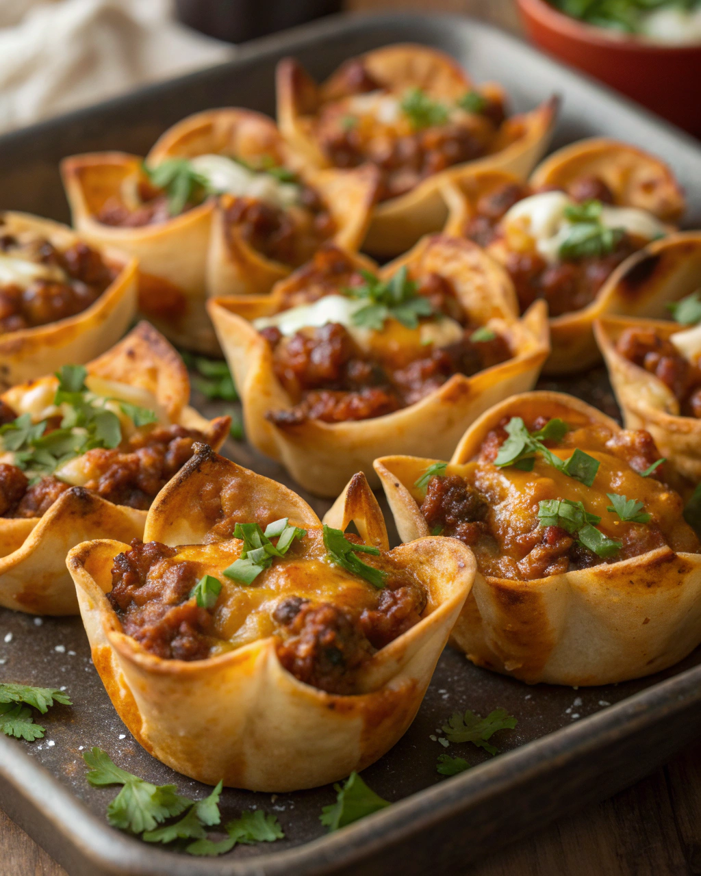 Cheesy Beef Enchilada Cups (20 Minutes)