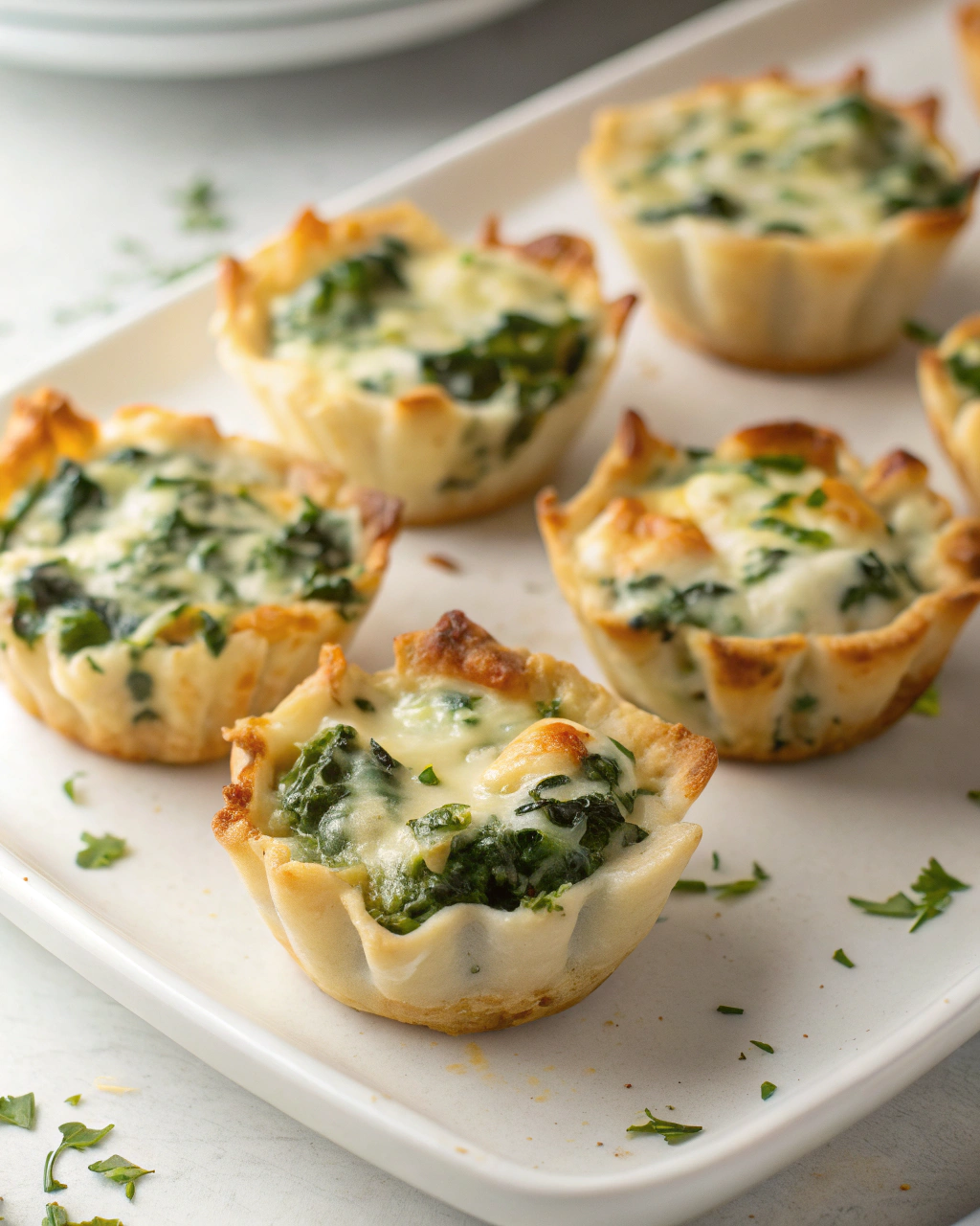 Cheesy Spinach Dip Cups (10 Minutes)