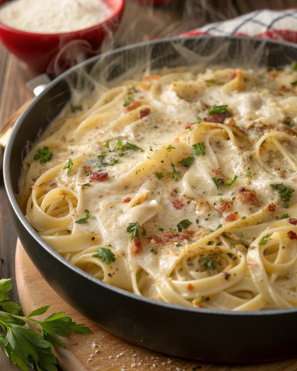 Creamy Garlic Parmesan Pasta (20 Minutes)