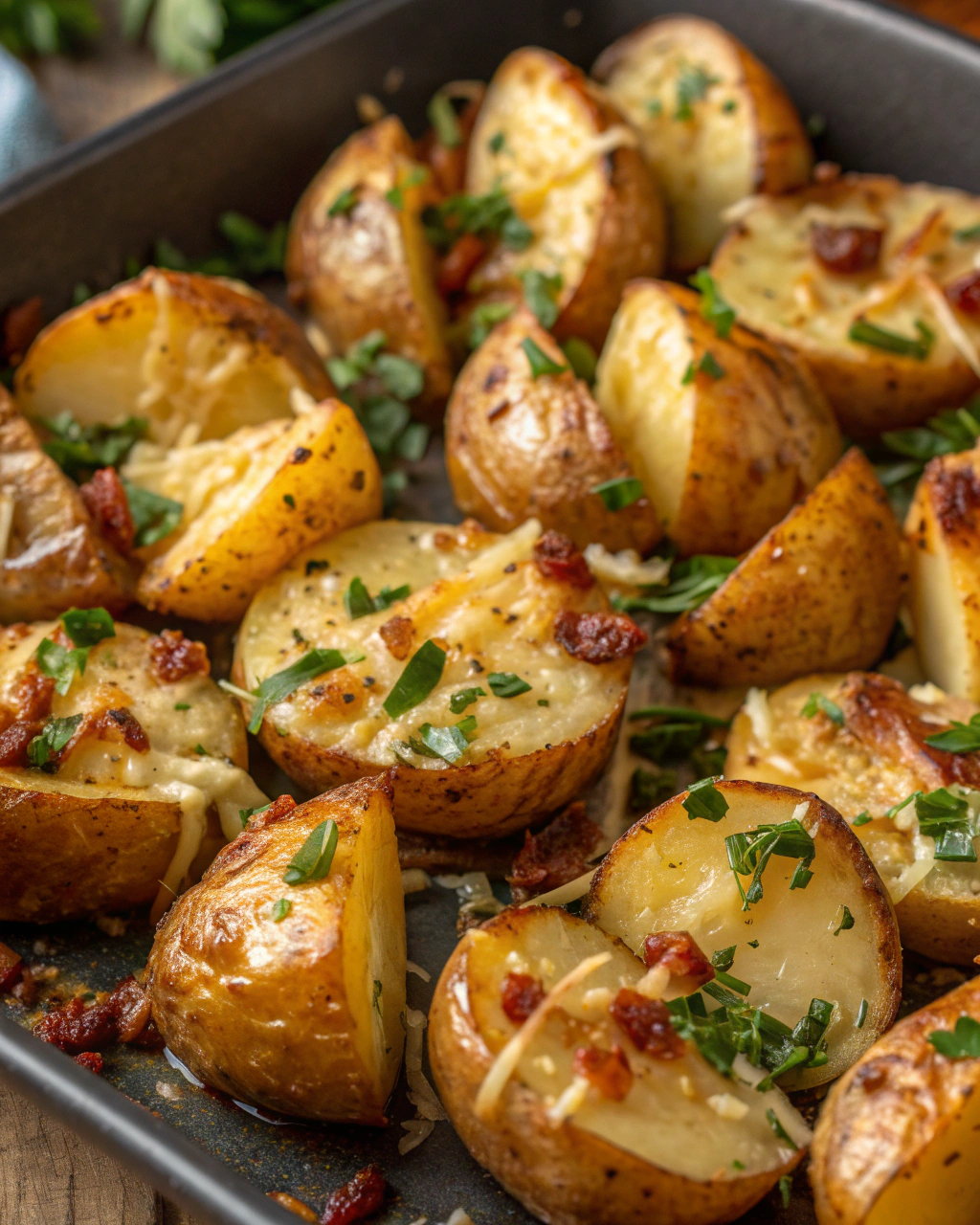 Crispy Garlic Butter Potatoes (20 Minutes)