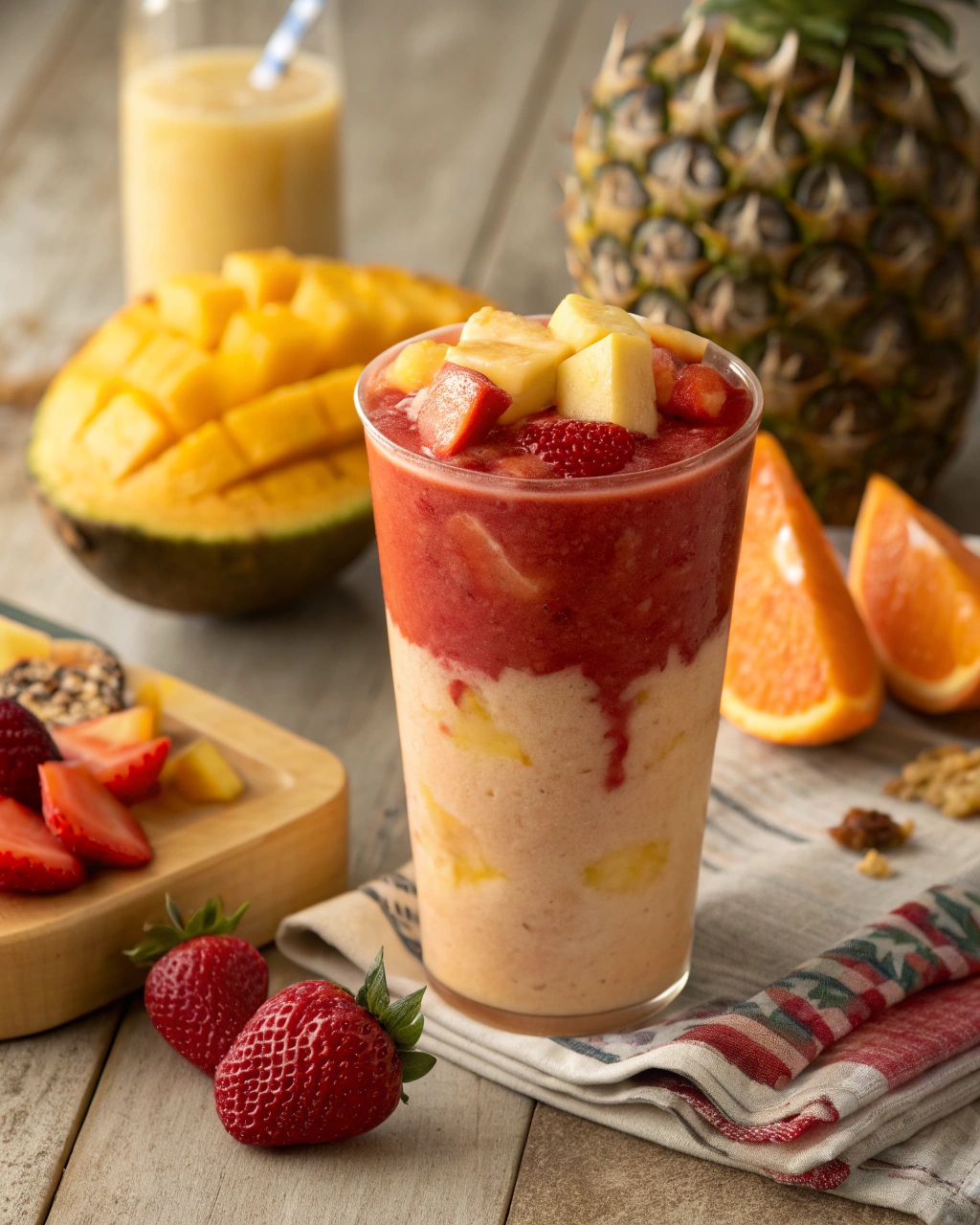 Fresh Fruit Smoothie That Tastes Like a Tropical Vacation