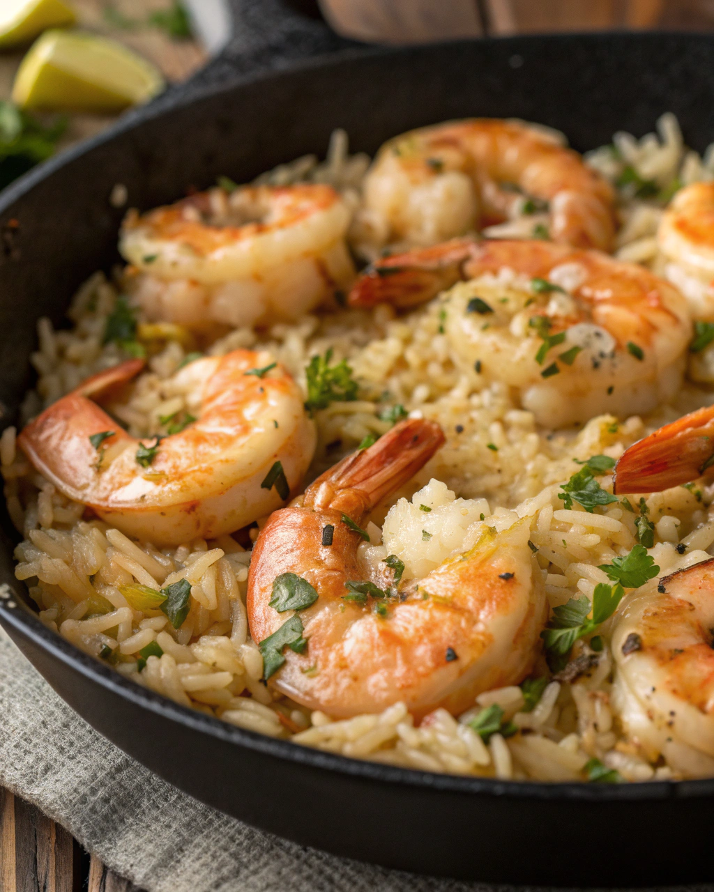 Garlic Butter Shrimp with Rice – Quick Recipes for Dinner