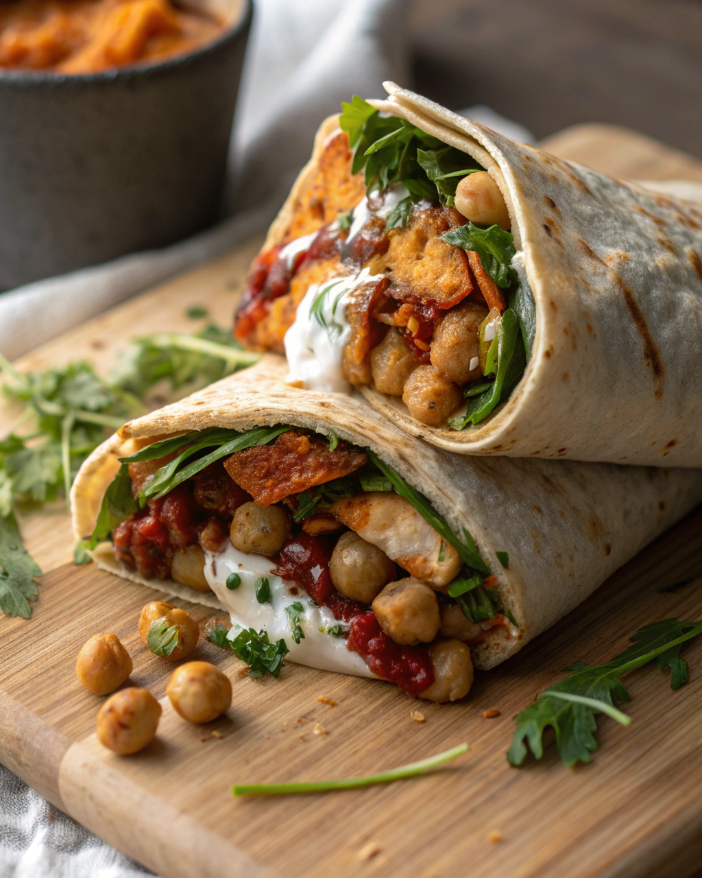 Greek Chickpea Wraps – Plant-Based Recipes for Dinner