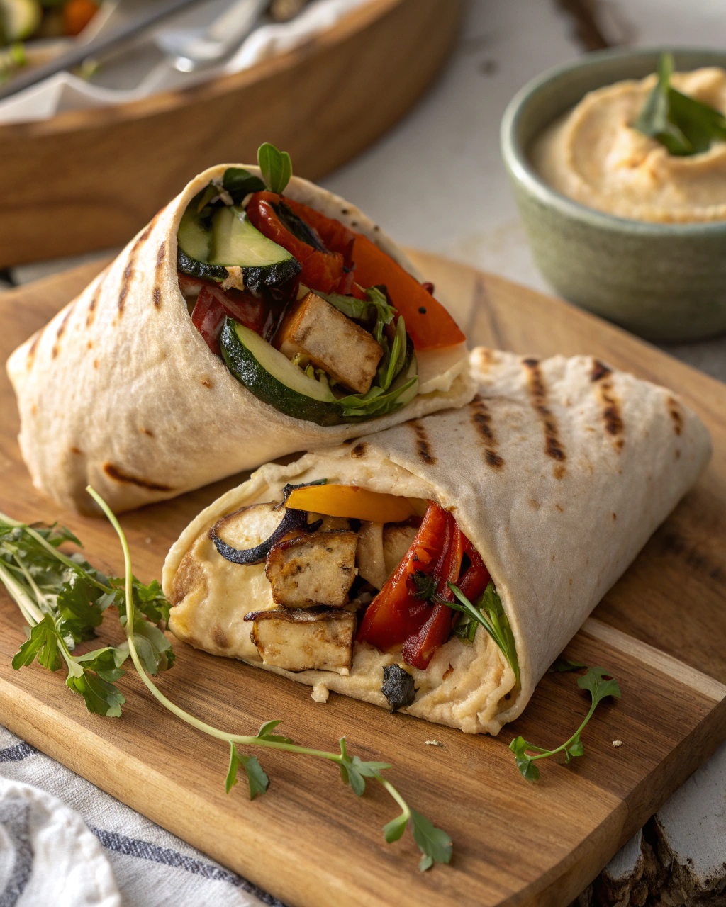 Grilled Veggie Wraps with Hummus – Healthy Recipes for Dinner