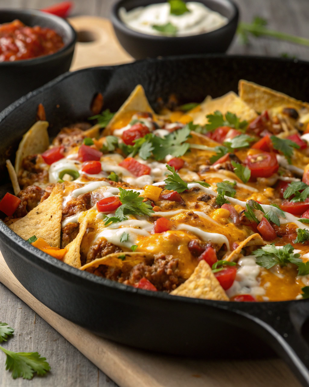 One-Pan Cheesy Loaded Nacho Skillet