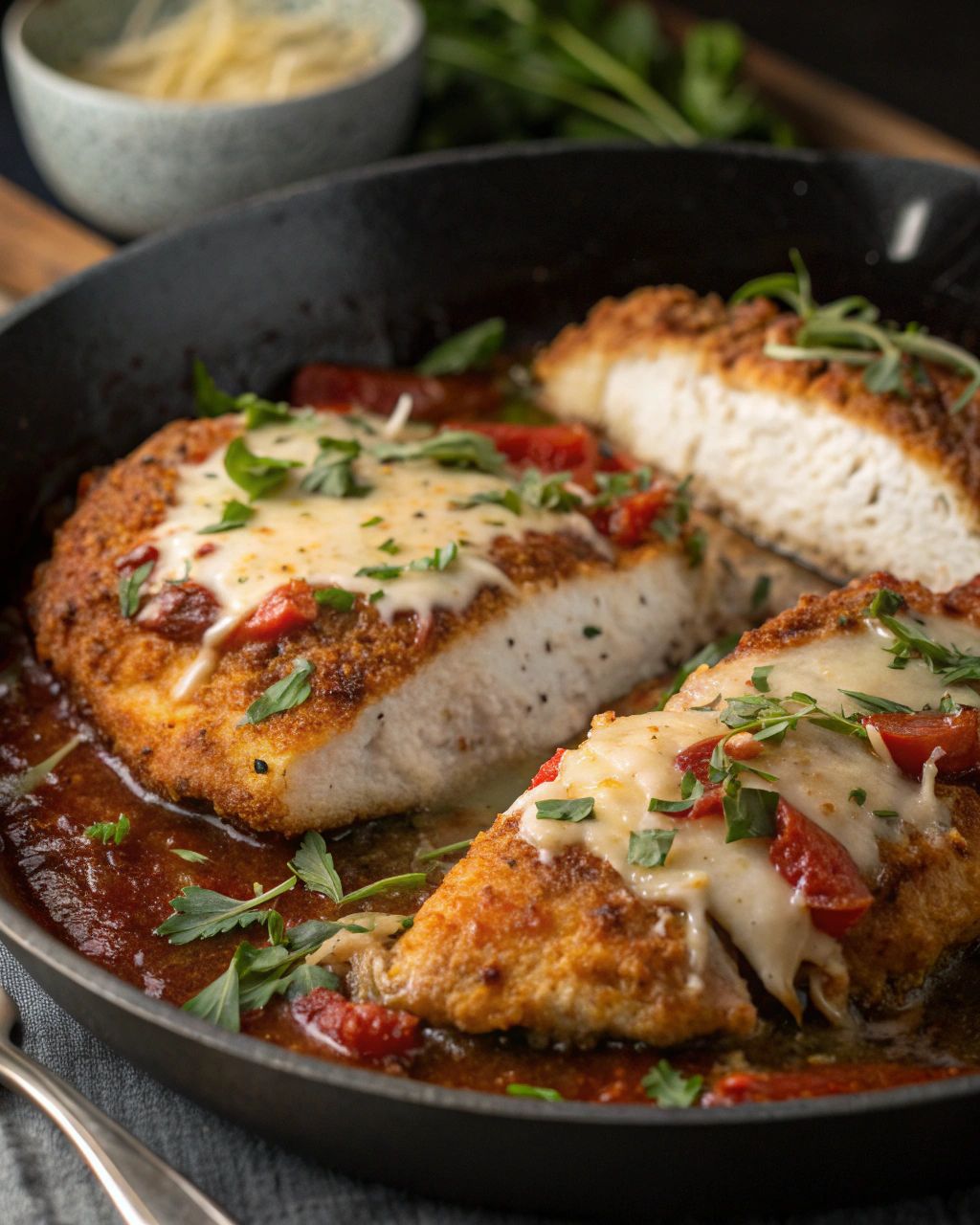 One-Pan Parmesan Crusted Chicken Breasts