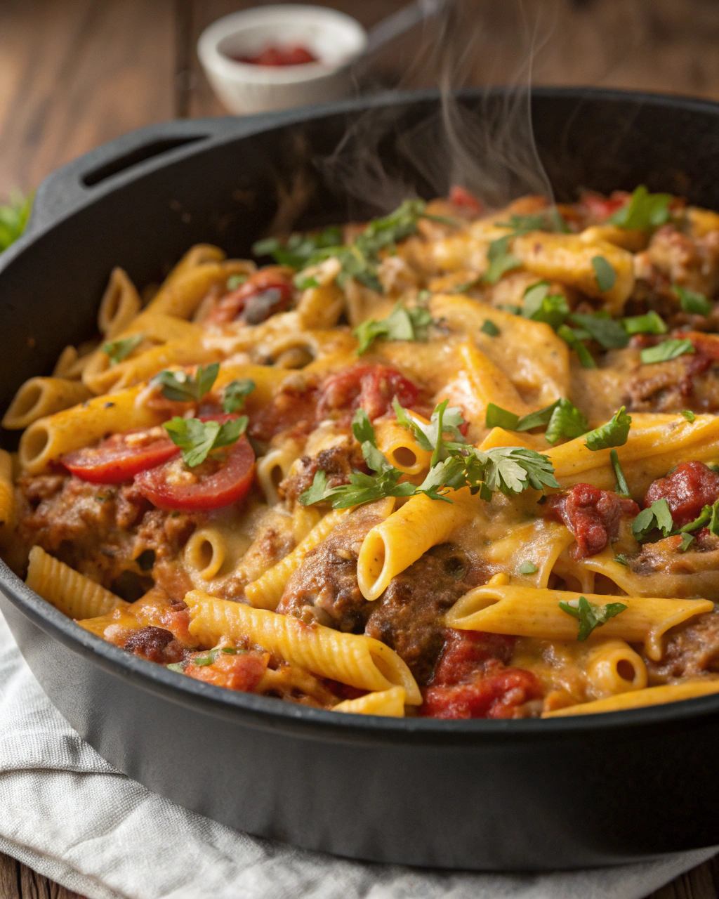 One-Pot Cheeseburger Pasta