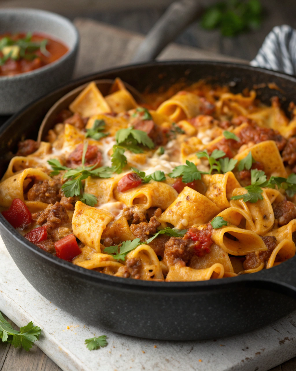 One-Pot Cheesy Taco Pasta