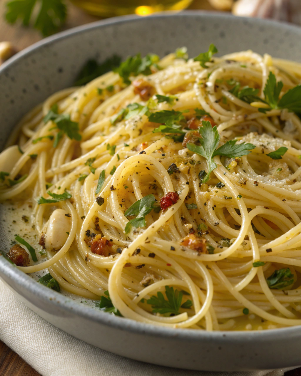 Pasta with Olive Oil and Garlic (Aglio e Olio) – Simple Recipes for Dinner