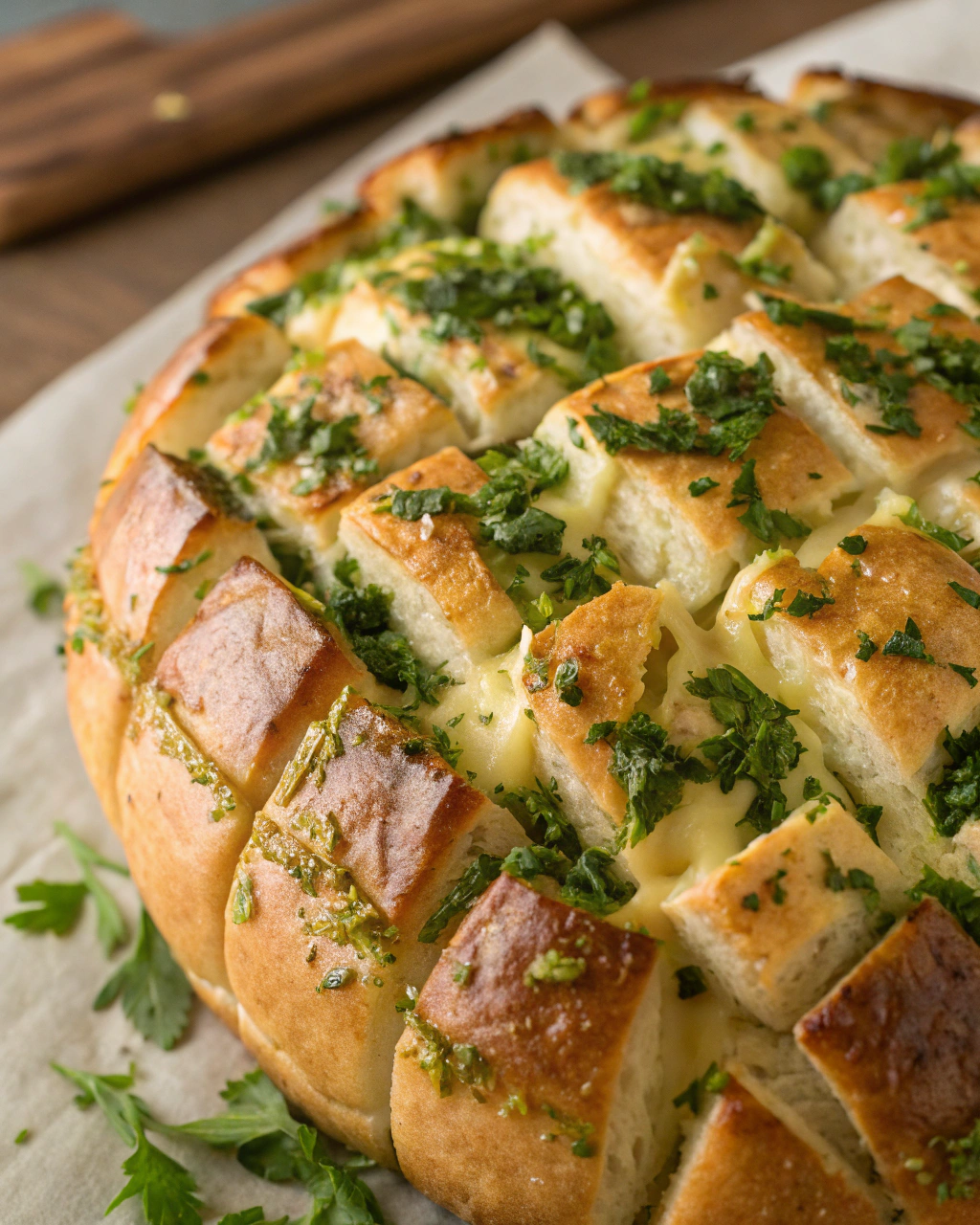 Pull-Apart Garlic Butter Bread (20 Minutes)