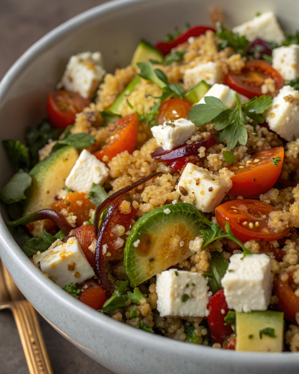 Quinoa Salad with Vegetables and Feta – Light Recipes for Dinner