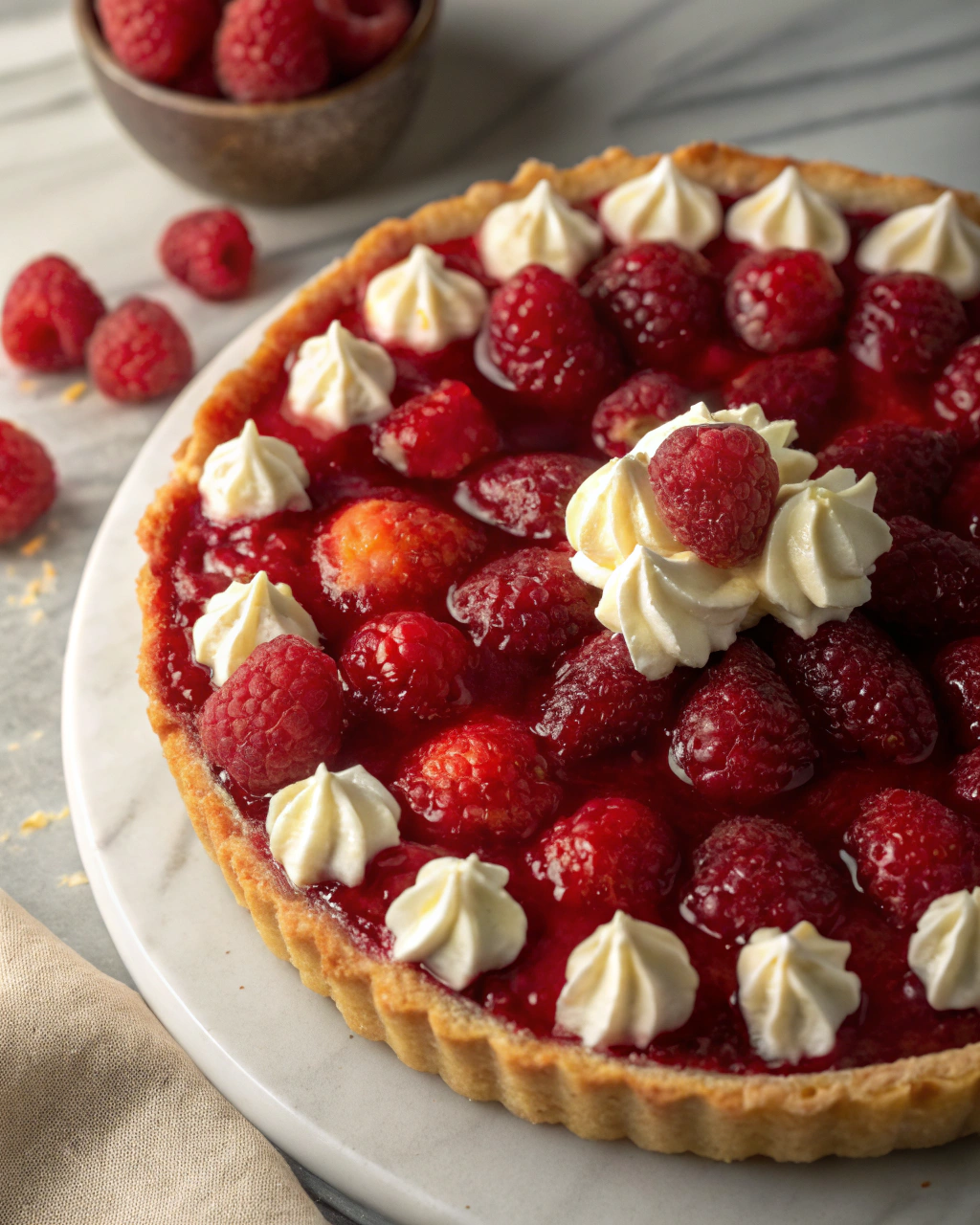 Raspberry Tart That Looks Straight From a Bakery