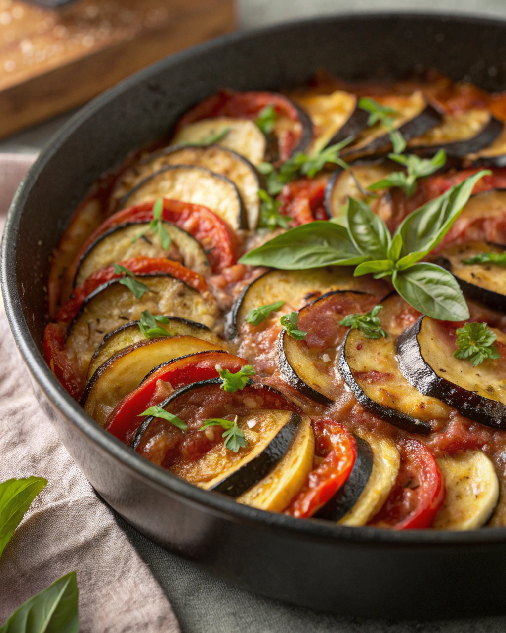 Ratatouille with Fresh Herbs – French Vegetarian Recipes for Dinner