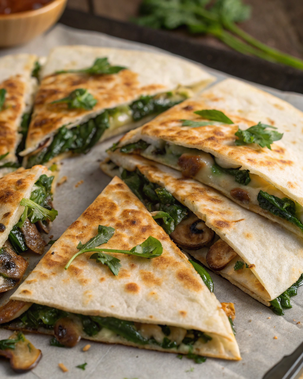 Spinach and Mushroom Quesadillas – Easy Recipes for Dinner