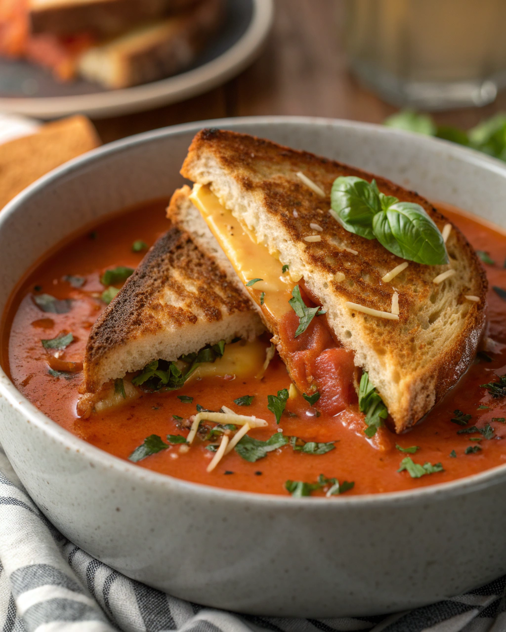 Tomato Basil Soup with Grilled Cheese – Comfort Recipes for Dinner