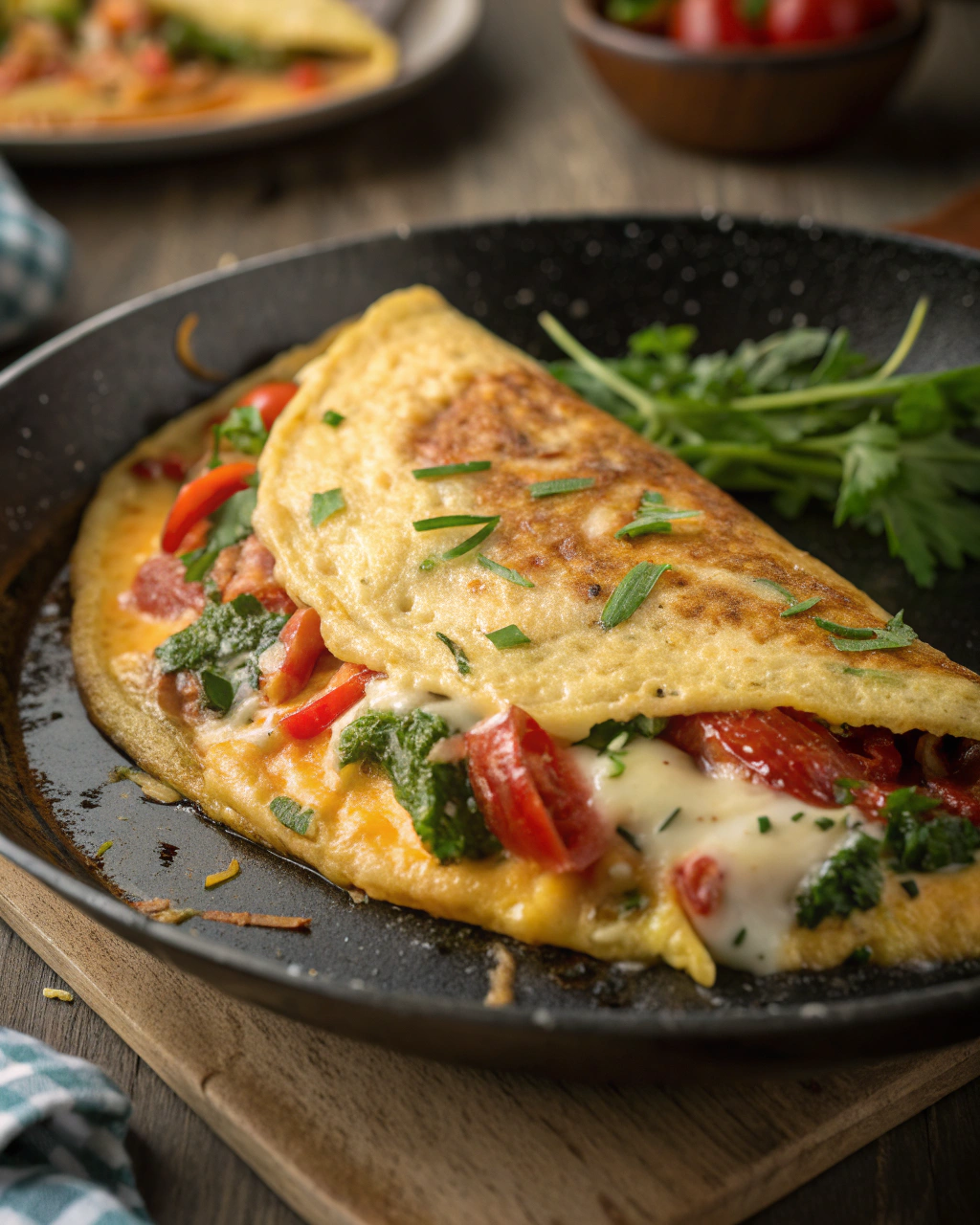 Veggie Omelette with Cheese – Quick Recipes for Dinner
