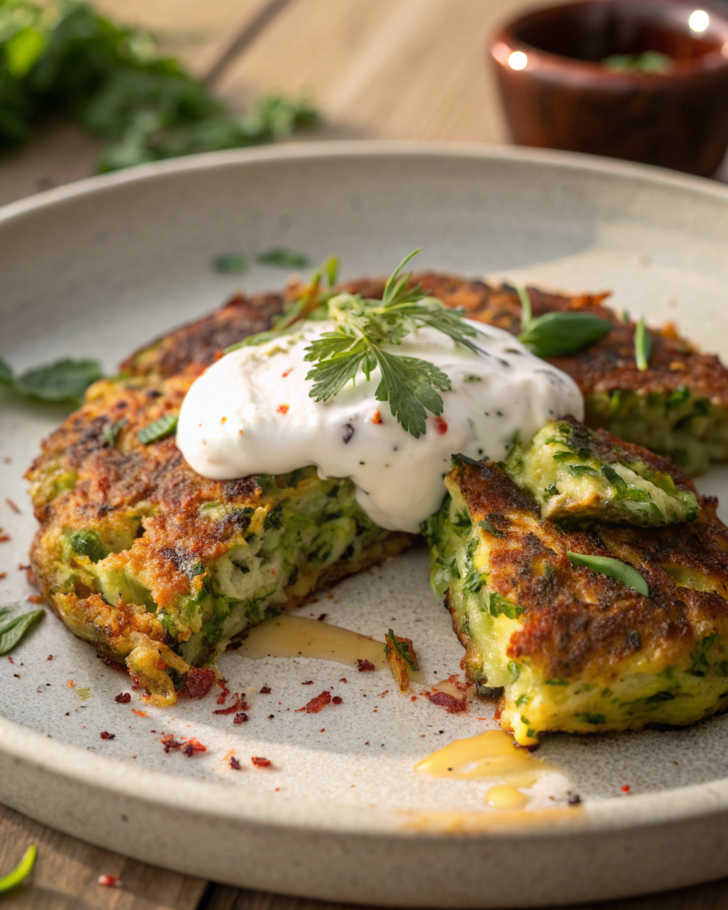 Zucchini Fritters with Yogurt Sauce – Light Recipes for Dinner