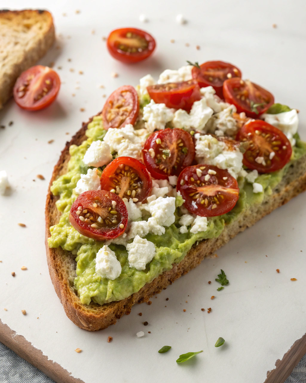 Avocado Toast with Feta & Cherry Tomatoes