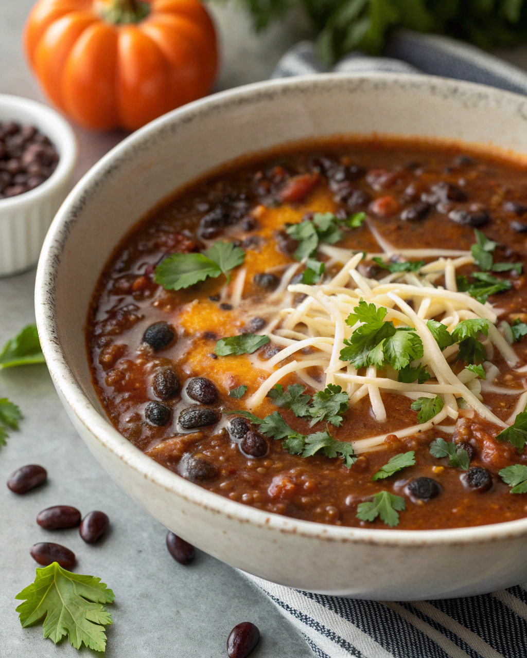 Black Bean Spooky Soup – hearty and healthy Halloween dinner