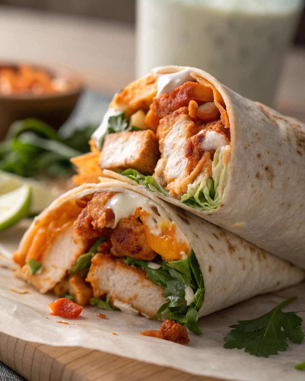 buffalo-chicken-salad-wrap-quick-dinner-ideasj