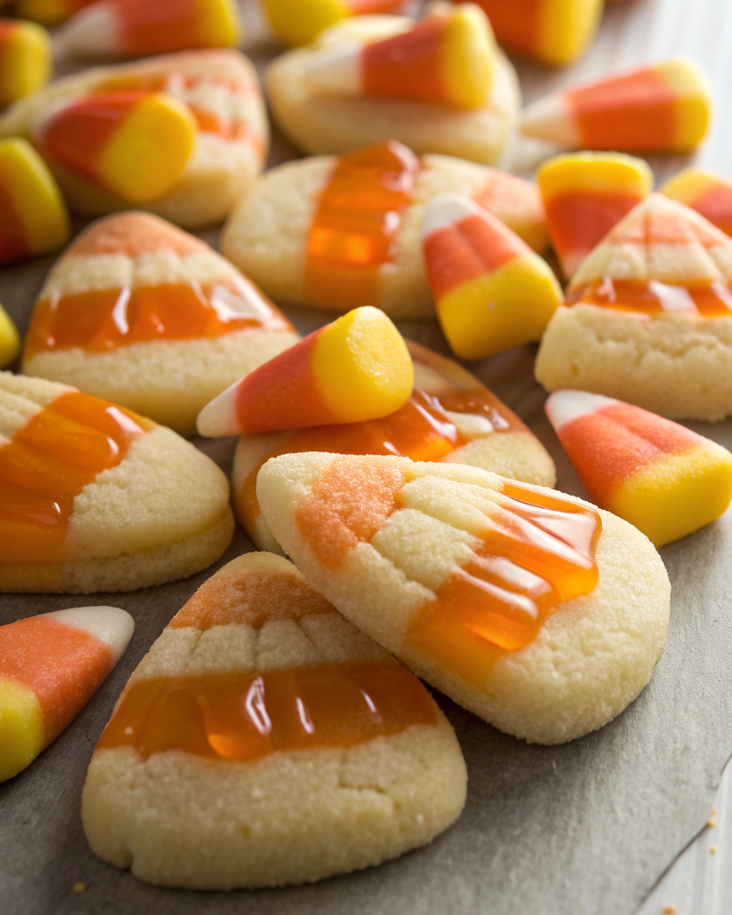 Candy Corn Sugar Cookies – colorful Halloween cookie recipe