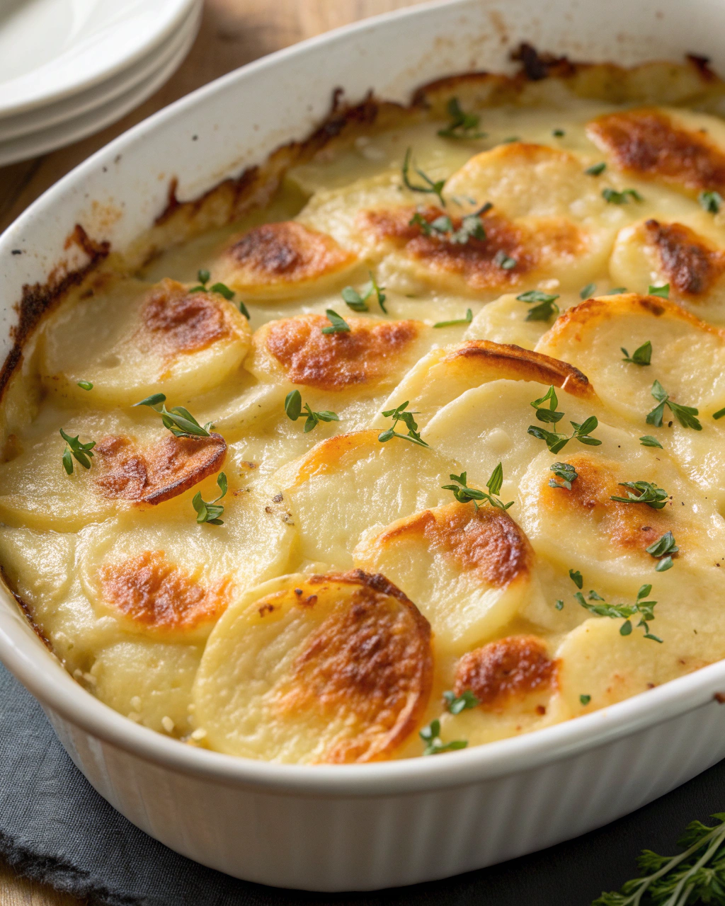 Cheesy Garlic Scalloped Potatoes
