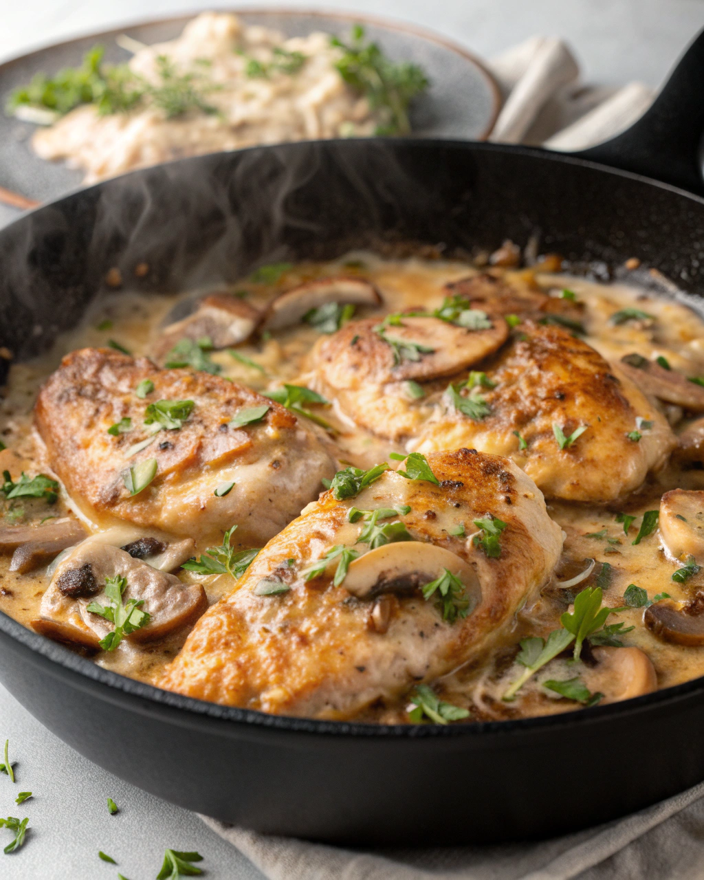 creamy-mushroom-chicken-skilletj