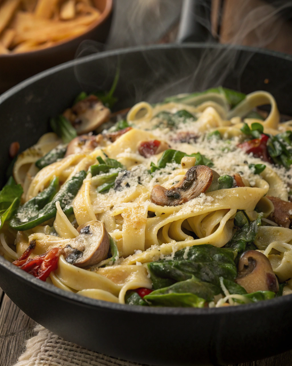 Creamy Spinach and Mushroom Pasta – Simple Recipes for Dinner
