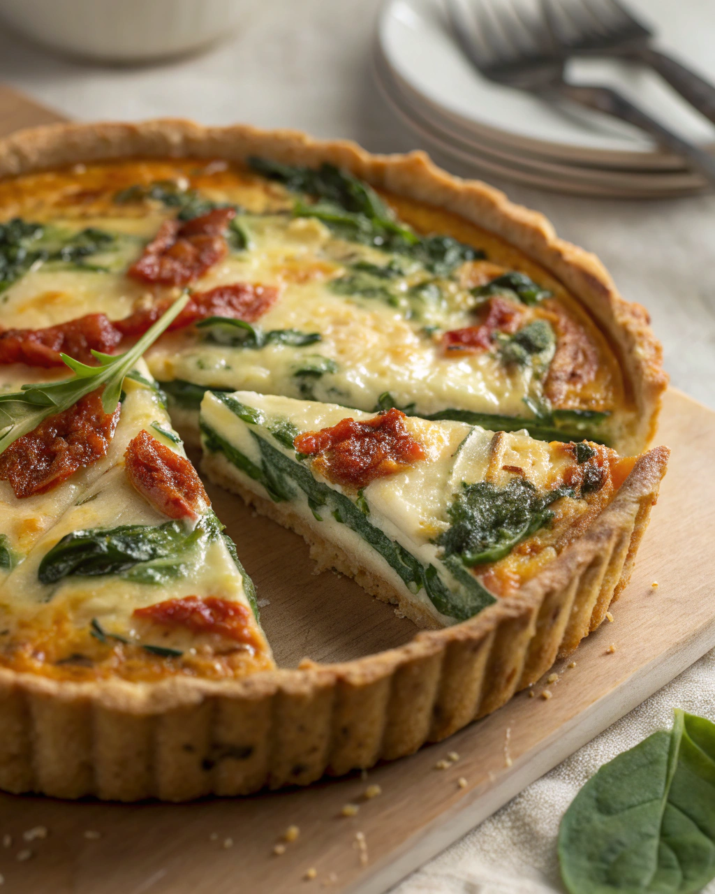 Elegant Ricotta and Spinach Quiche A Classic Brunch Favorite