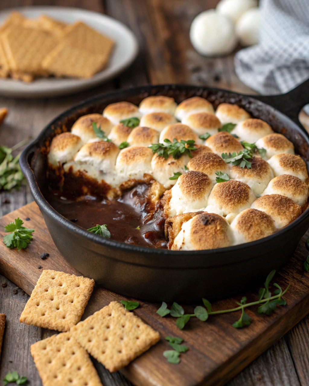 Ghostly S’mores Dip – quick and easy Halloween dessert