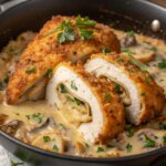 golden-crispy-chicken-with-parmesan-mushroom-sauce-ready-in-30-minutes-j