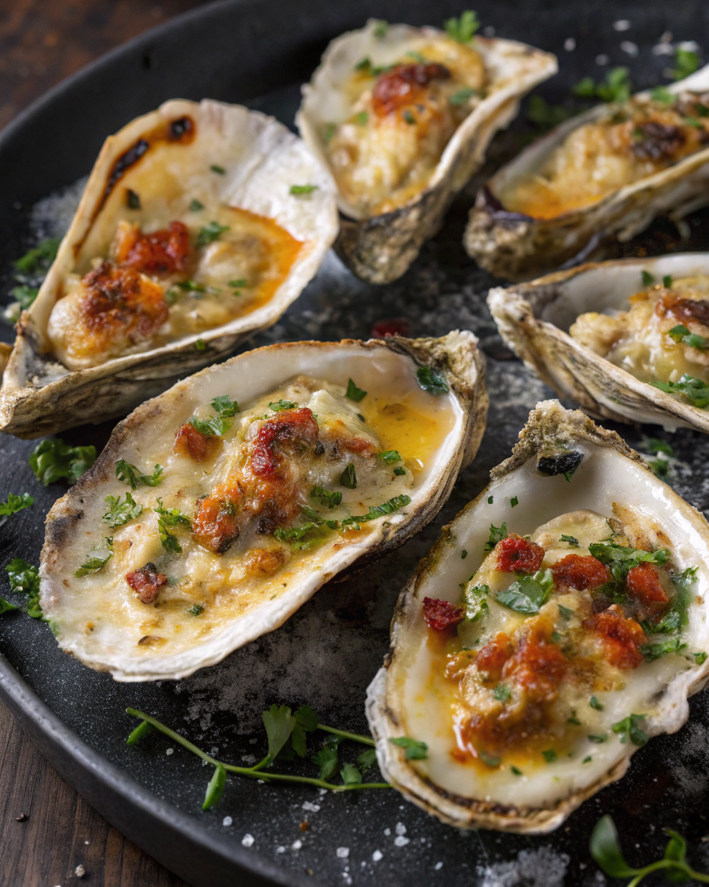Grilled Parmesan Garlic Oysters