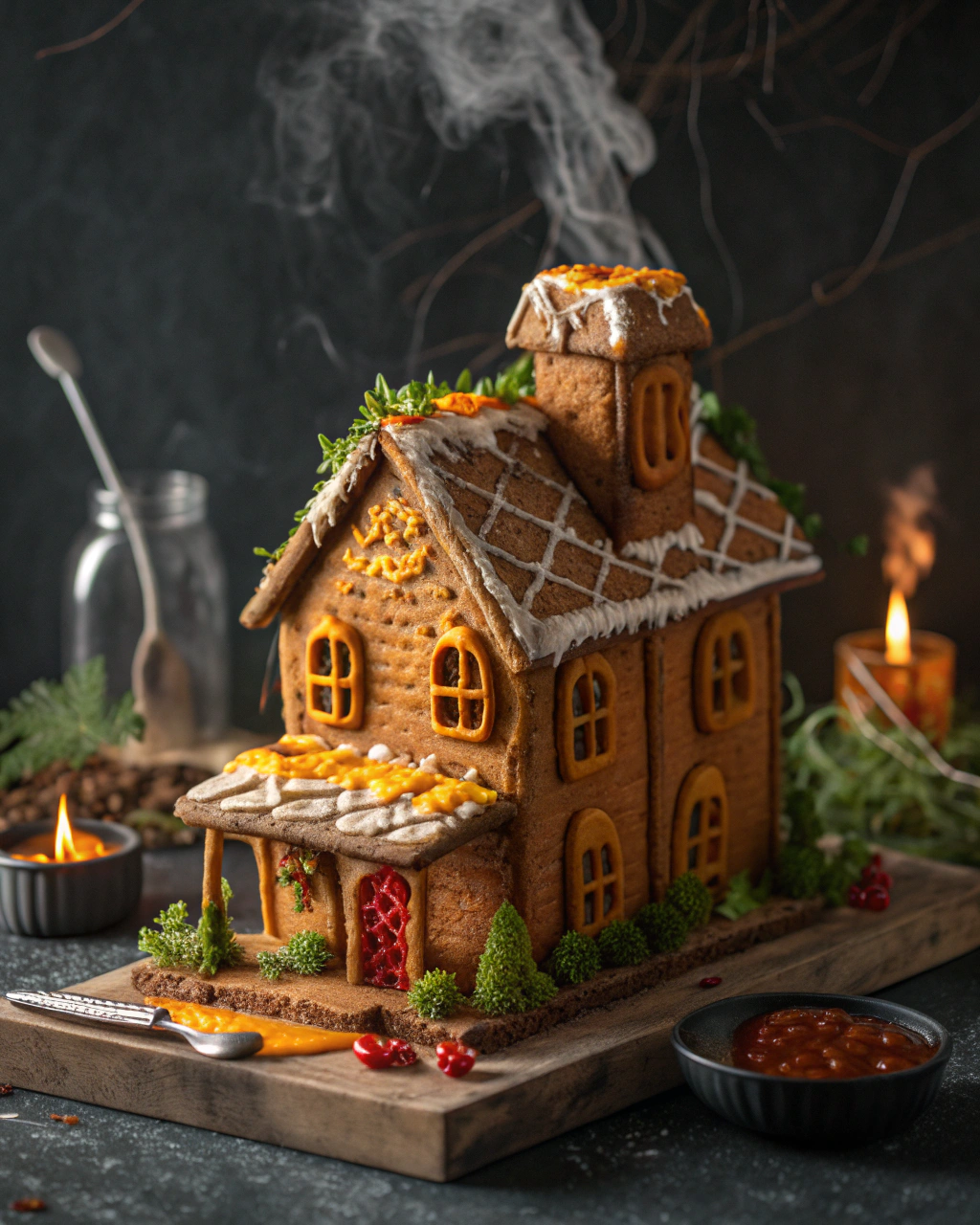 Haunted Gingerbread House – spooky Halloween gingerbread idea