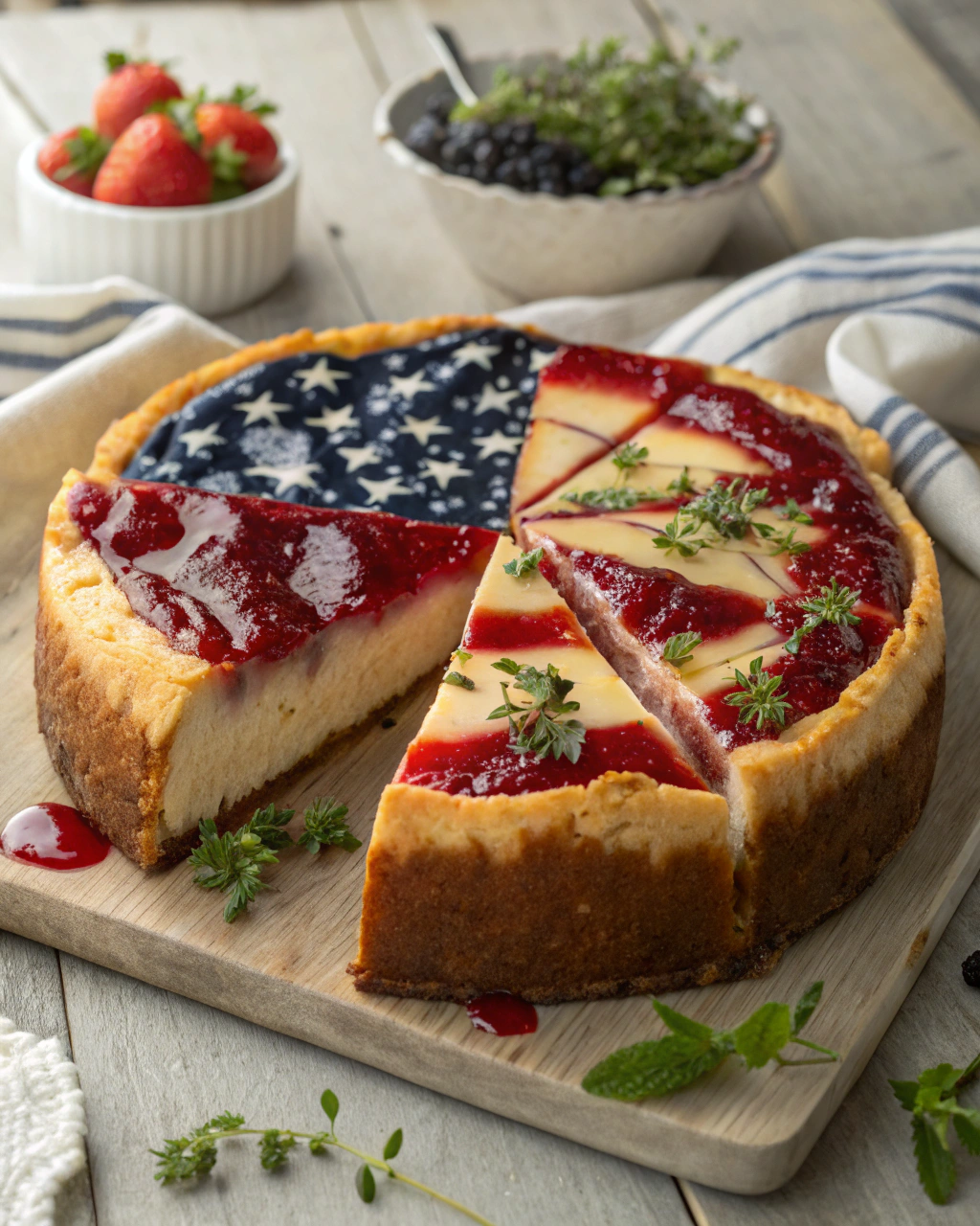 Incredible Patriotic Cheesecake
