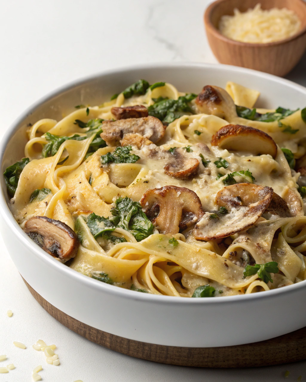 mushroom-spinach-alfredo-pastaj
