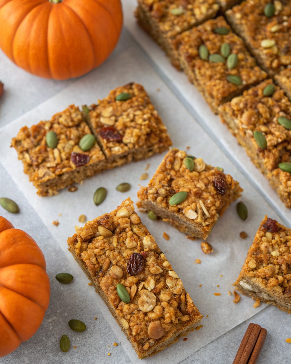 Pumpkin Spice Granola Bars – festive Halloween snack for fall