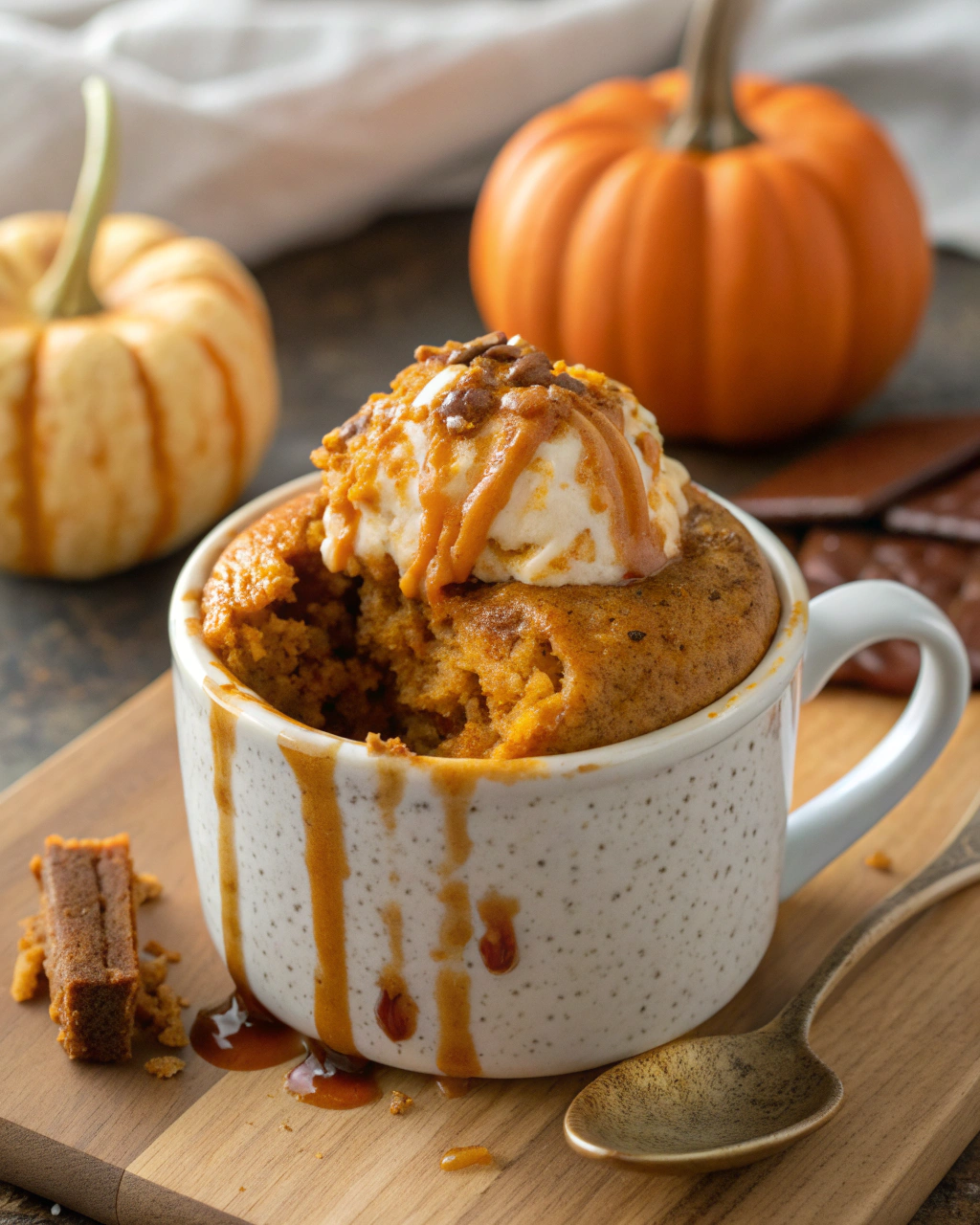 Pumpkin Spice Mug Cake – fast Halloween pumpkin dessert