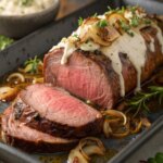 roasted-beef-tenderloin-with-french-onions-and-horseradish-sauce-j