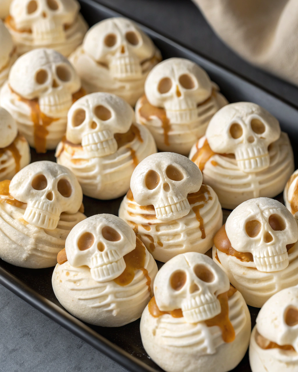 Skeleton Bone Meringues – light and spooky Halloween meringue cookies