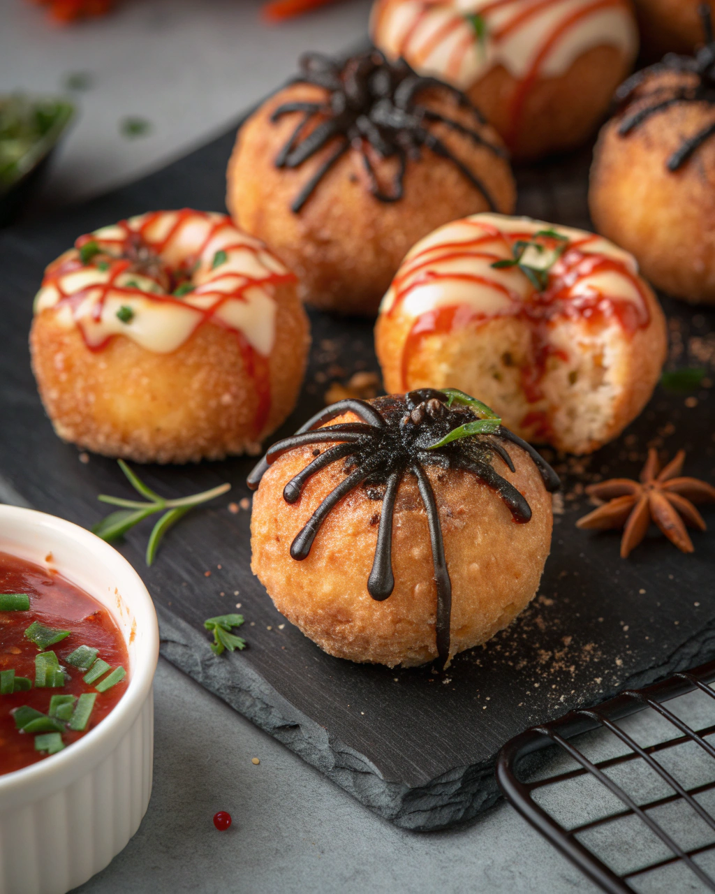 Spider Donut Holes – cute Halloween donut idea
