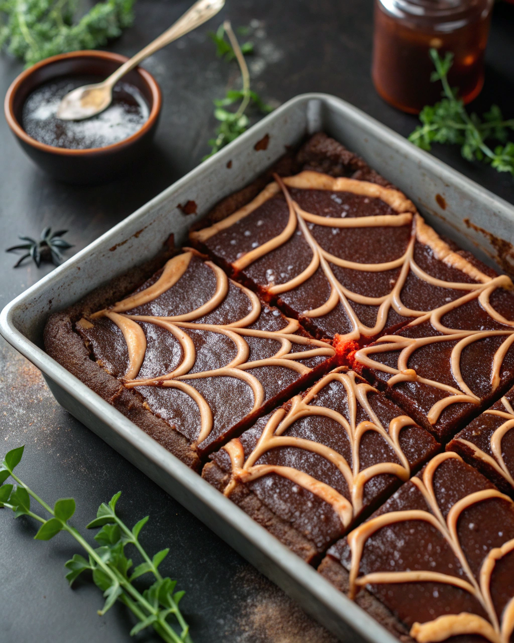 Spiderweb Brownies – simple but spooky Halloween dessert